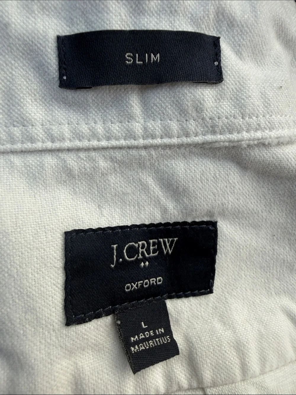 J. Crew White Button-Down Shirt with Navy and Red Sailboat Embroidery Size Larg